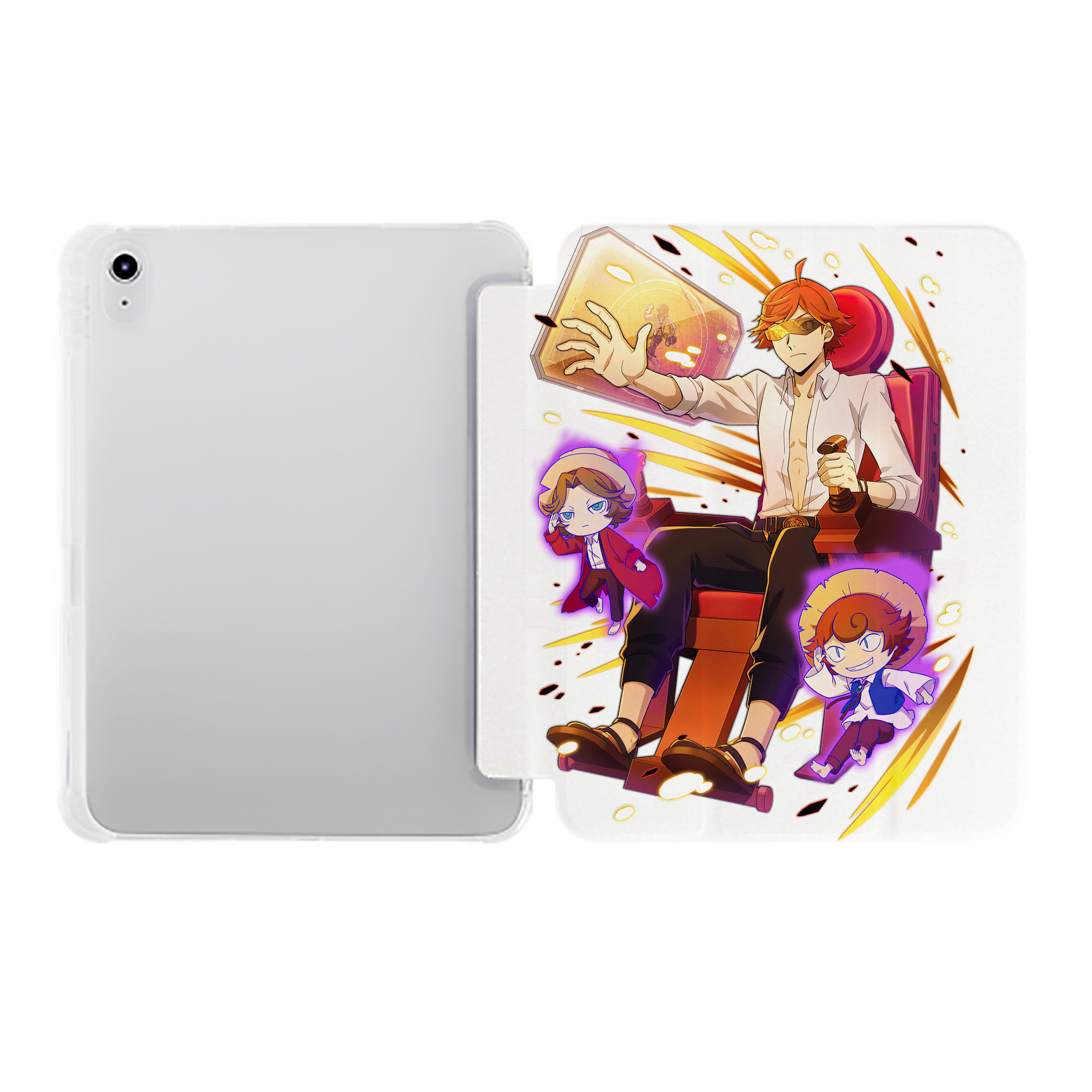 （画像用） 文豪ストレイドッグス Bungo Stray Dogs IPad ケース ペン収納付き 三つ折りスタンド PUレザー×シリコン 対応機種9.5/10.5/10.9インチ